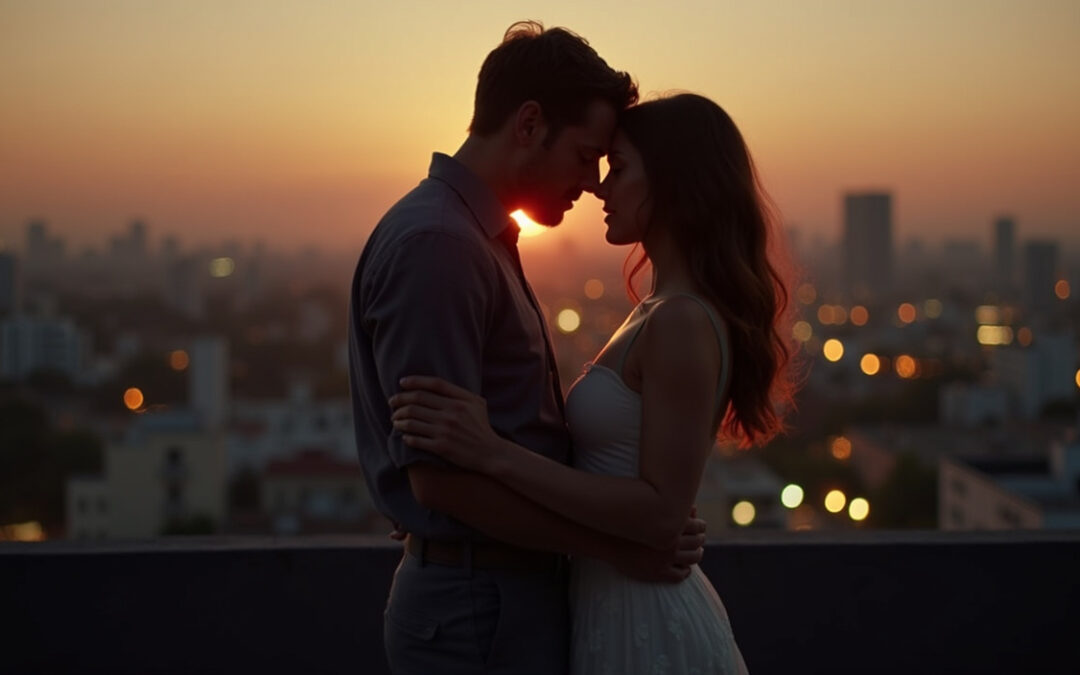 Starlit Encounters on the Rooftop Garden